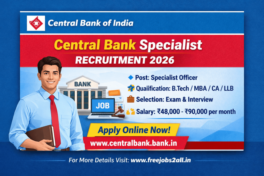 Central Bank Specialist Recruitment 2026 – 275 Posts Apply Online 2 Central Bank Specialist Recruitment 2026 notification details