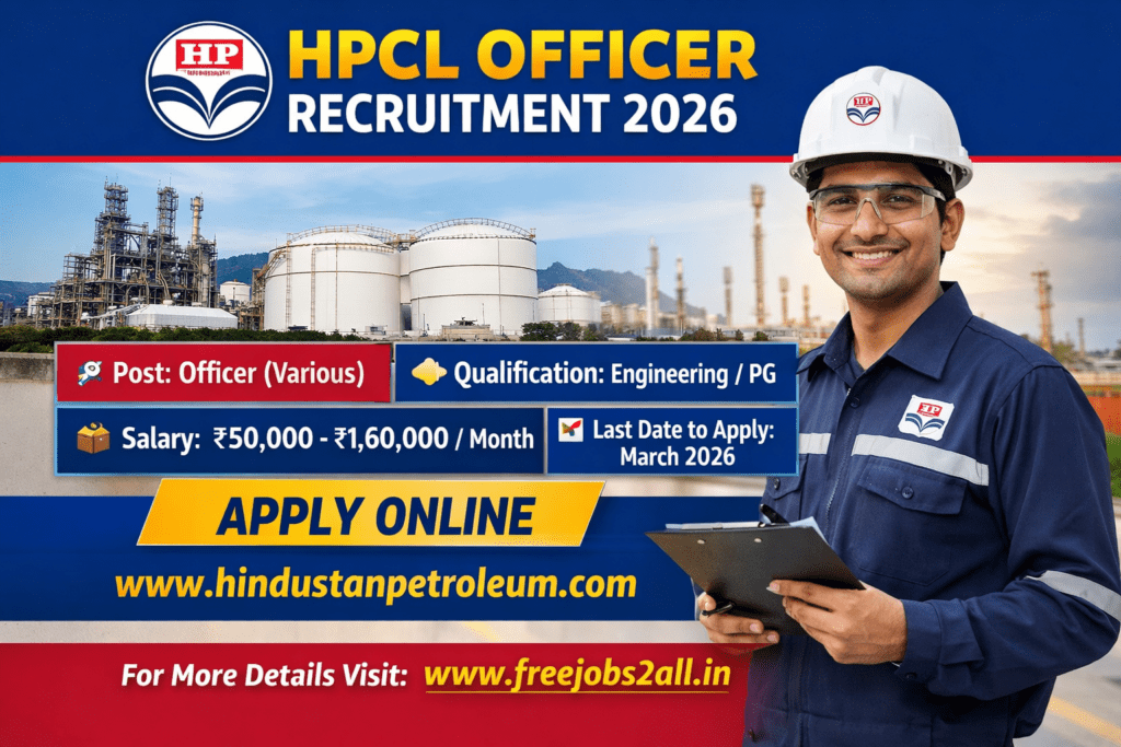 HPCL Officer Recruitment 2026 notification details