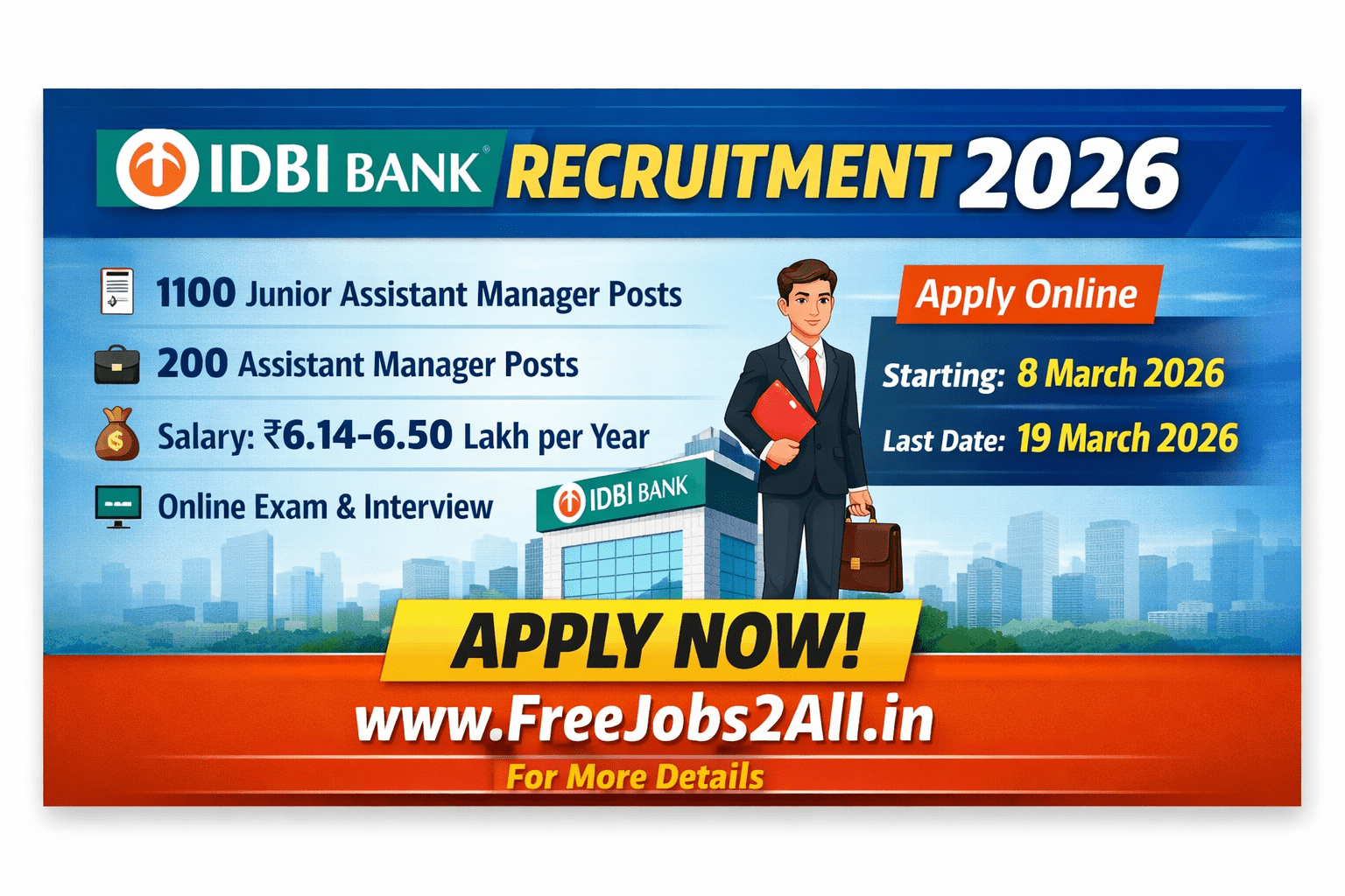 IDBI Bank Recruitment 2026 notification