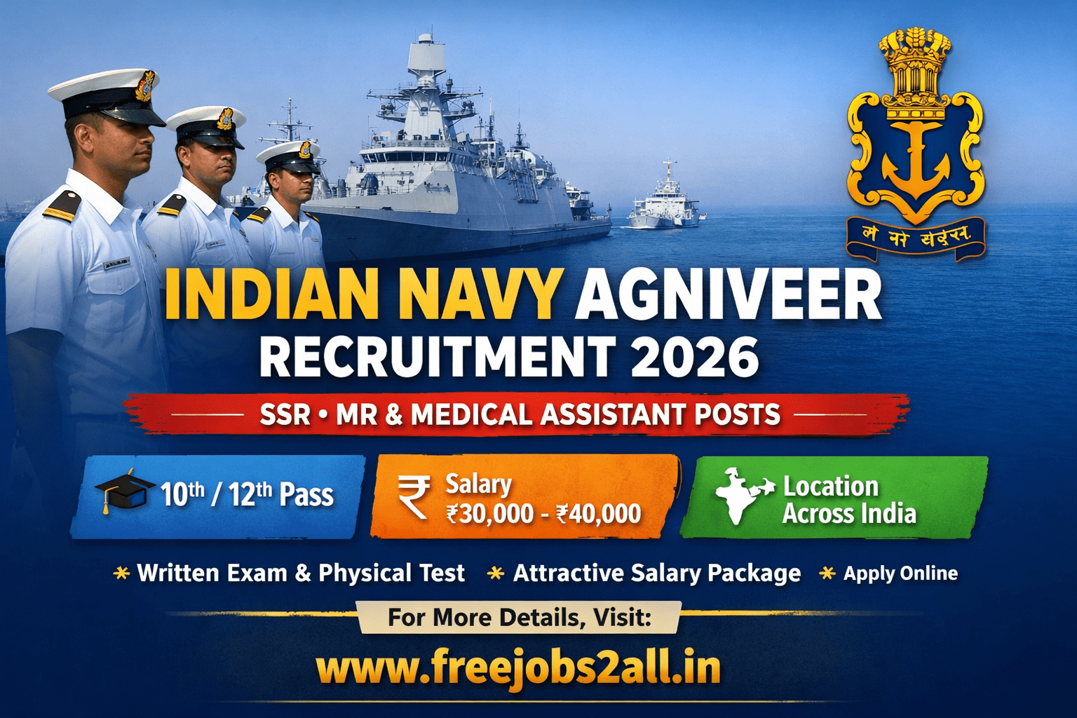 Indian Navy Agniveer Recruitment 2026 SSR MR Notification