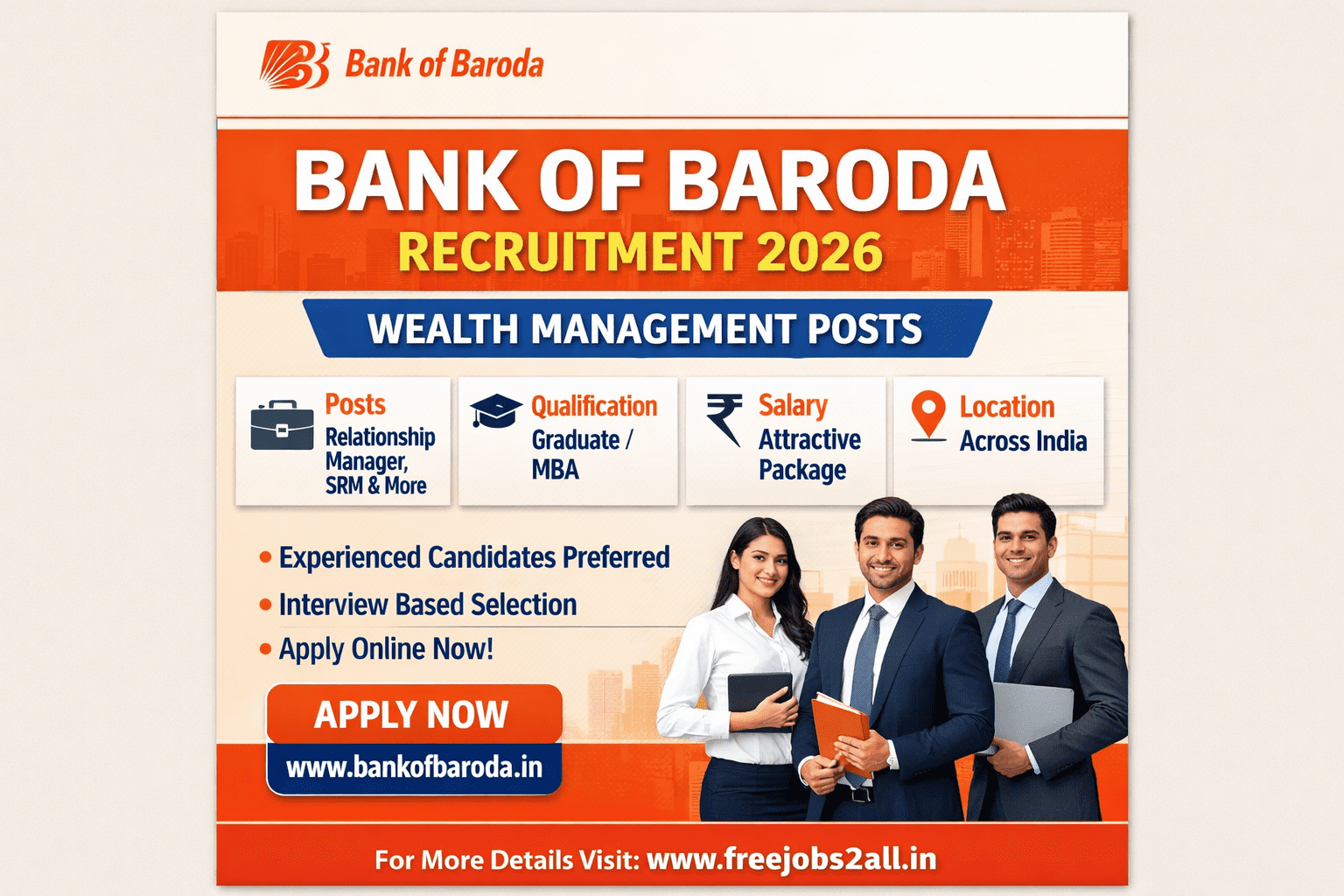 Bank of Baroda Recruitment 2026 - 104 Deputy Manager, AVP Posts 1 Bank of Baroda Recruitment 2026 Notification