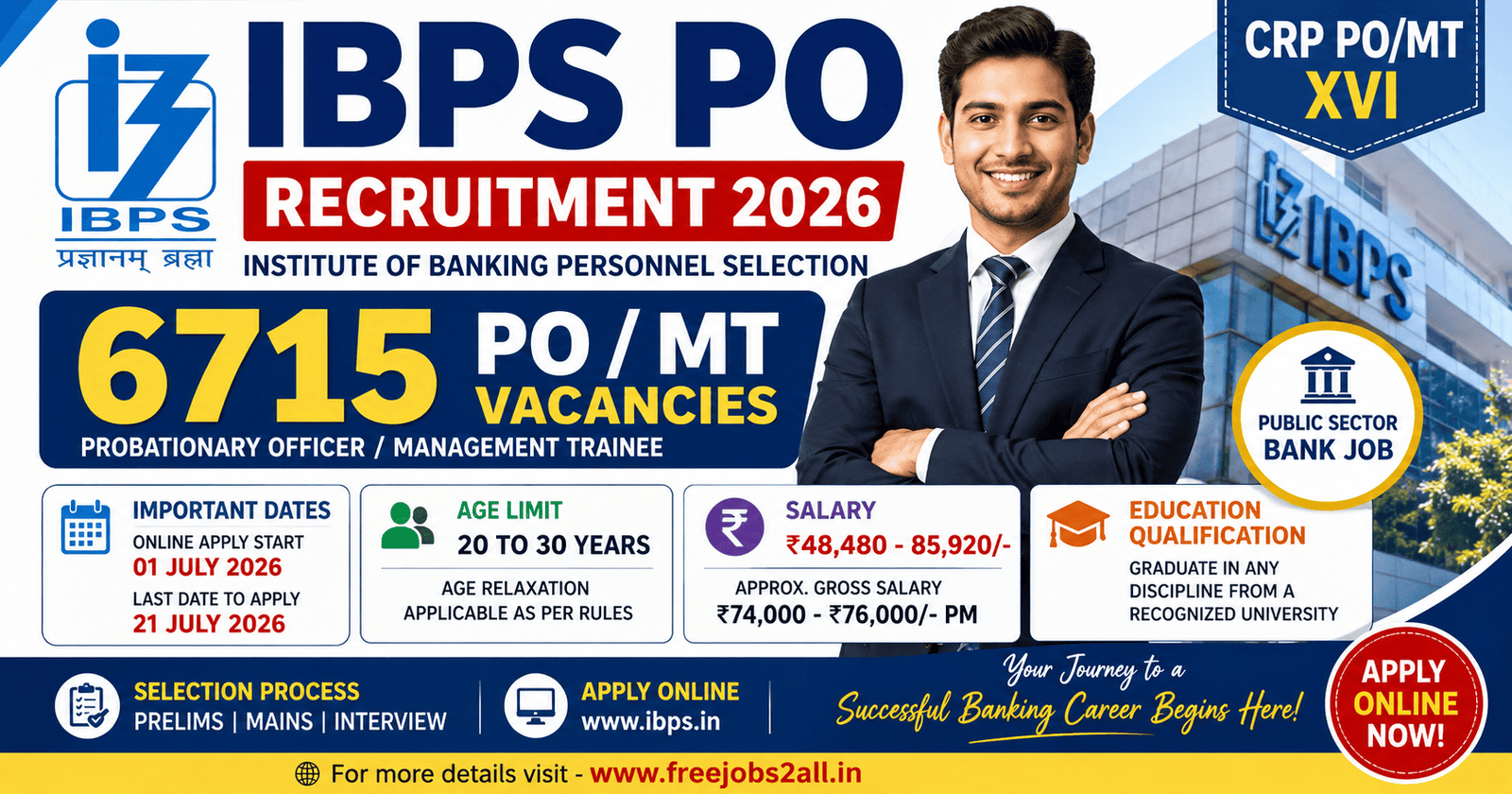 IBPS PO Recruitment 2026 - 6715 Probationary Officer / Management Trainee Posts 1 IBPS PO Recruitment 2026 Notification for 6715 Probationary Officer Posts