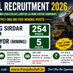 ncl recruitment 2026 mining sirdar surveyor 259 posts