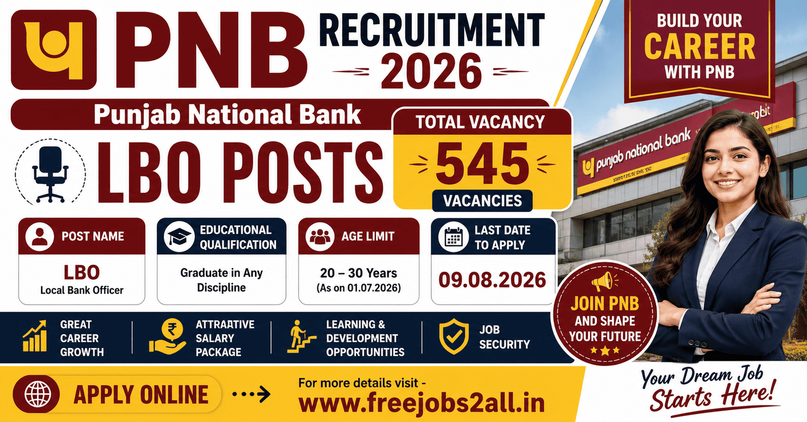PNB LBO Recruitment 2026 - 545 Local Bank Officer Vacancies 1 PNB LBO Recruitment 2026 Notification Apply Online