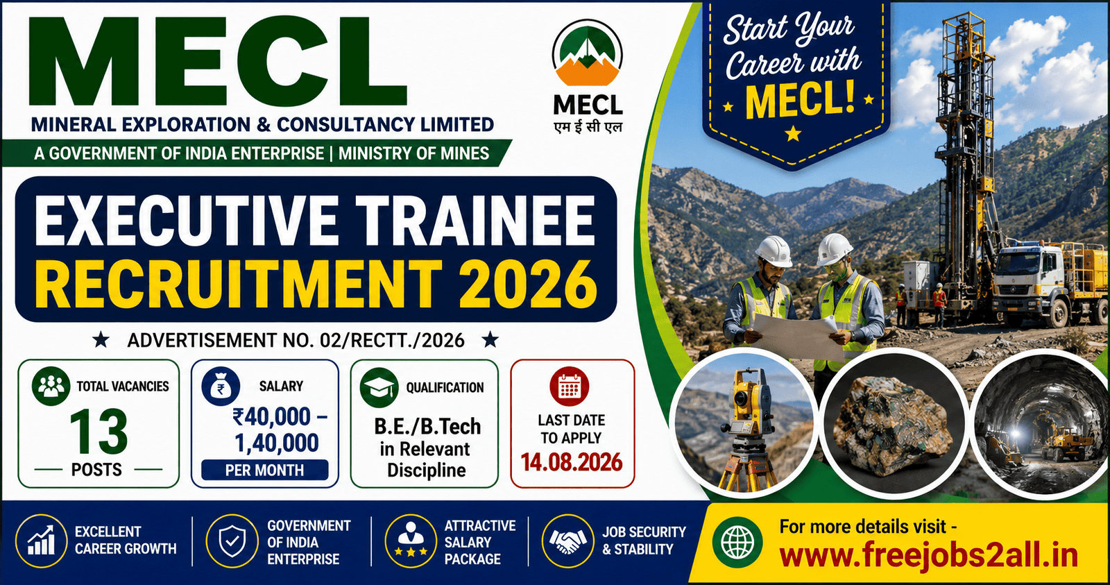 MECL Recruitment 2026 - 13 Executive Trainee Vacancies 1 MECL Recruitment 2026 Executive Trainee Official Notification