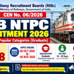 IDBI BANK SO Recruitment 2026 - 31 Specialist Officer (DGM, AGM, Manager) Vacancies 4 Indian Railways NTPC Recruitment 2026